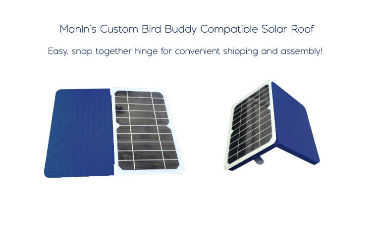 ROOF ONLY Bird Buddy Compatible Solar Charger BLUE Roof gallery