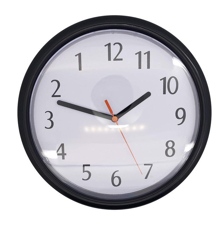 Funny Black Backwards Joke Wall Clock (9") Large Numbers. Runs Counterclockwi... gallery
