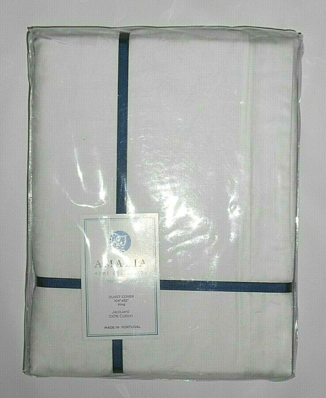Amalia Home Collection Dinamene King Duvet Cover -White - retail $510 gallery