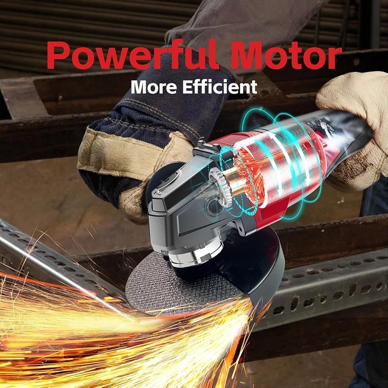 Cordless Angle Grinder 8000RPM Brushless Motor M18 Battery Compatible Safety New gallery