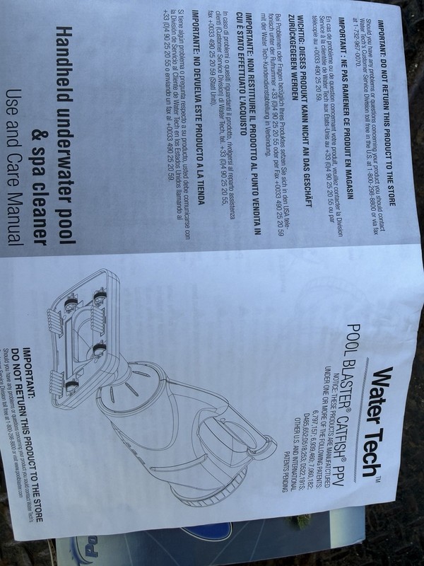 Water Tech Pool Blaster Catfish PPV Battery Pool Vacuum, Handheld Pool & Spa gallery