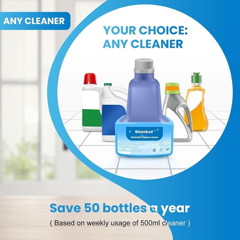 500ml Leak-Proof Cleaning Solution Bottle for Swiffer WetJet - Hand Wash Only gallery
