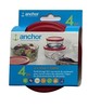 Anchor Hocking Replacement Lid 1 Cup / 236 ml, set of 4 lids, red round gallery