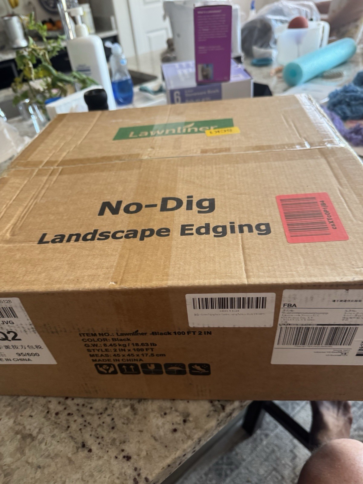 Lawnliner NoDig Flexible Landscape Edging Kit 2in X 100 ft Black Garden Border gallery