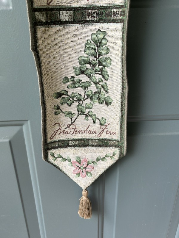 Vicky Howard 6"x 41" Weekend Bell Pull Hanging Ferns Tapestry Made in the USA gallery