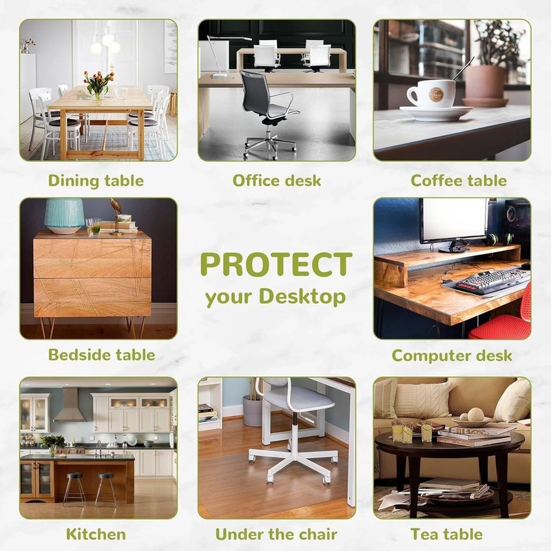 19 x 60 Inch Clear Table Cover Protector, 2mm Thick Clear Table Protector for... gallery
