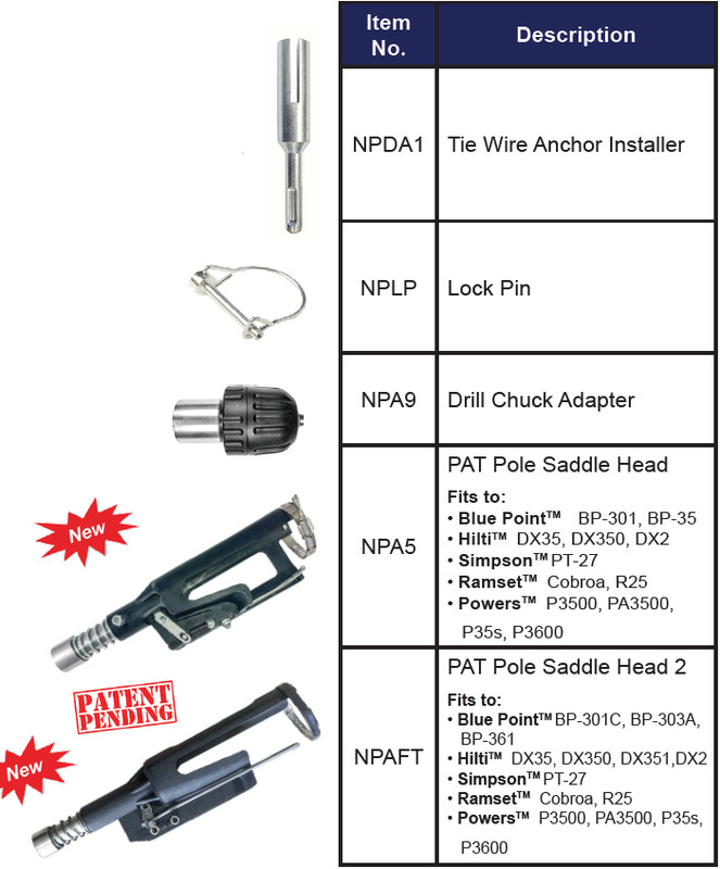 Adaptors for Multi-Lag-Pro Pole, Ceiling Fastener Tool Wire/lag screw/Electrical gallery