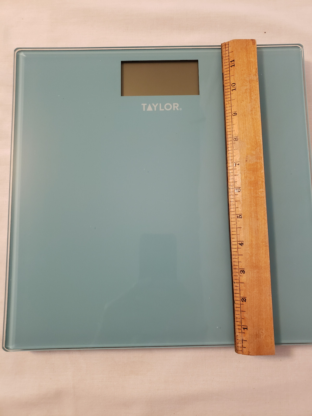 TAYLOR Digital Scale #7558 Spa Blue Glass Household Bathroom Scale gallery