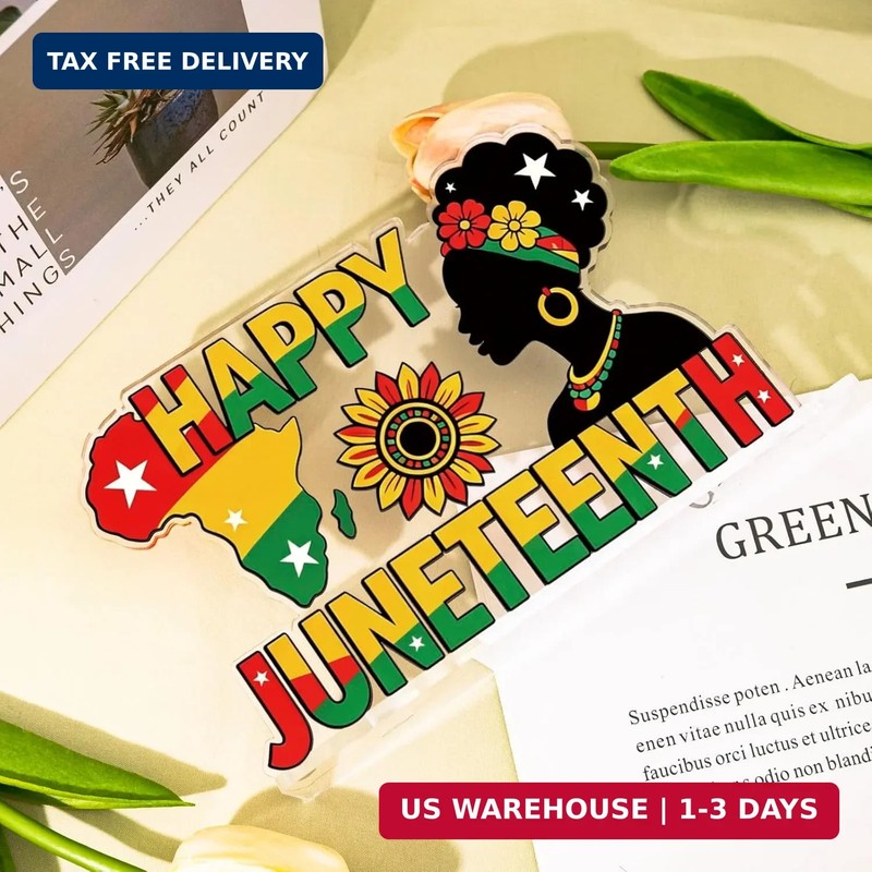 Juneteenth Decorations Happy Juneteenth Acrylic Sign Black History Month Decorat gallery