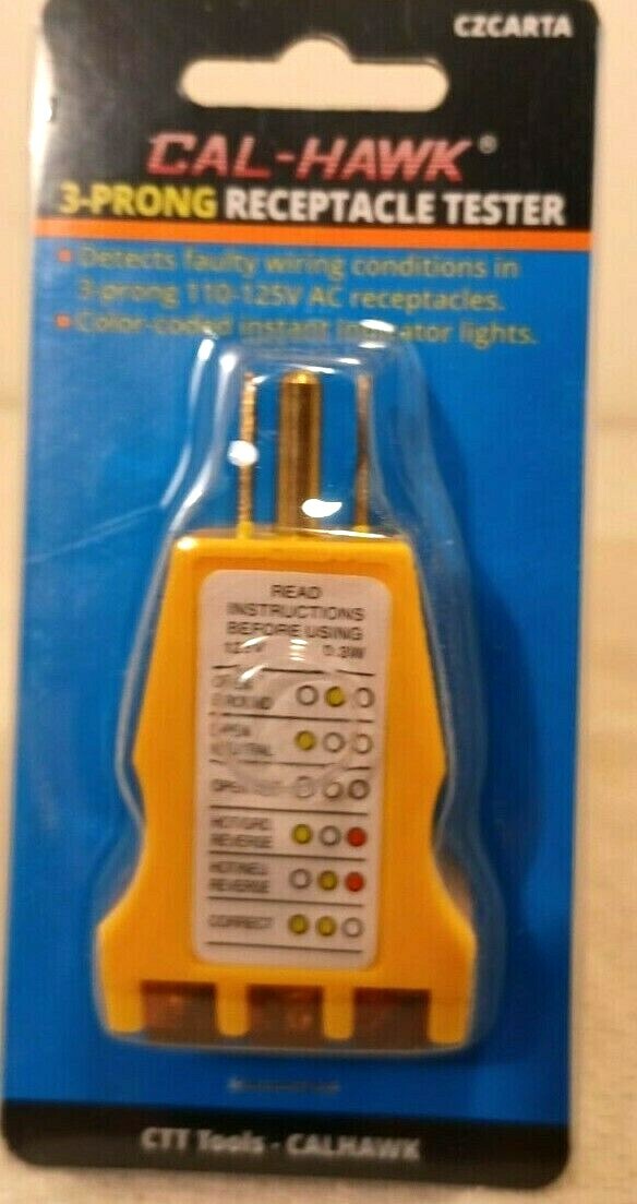 Electrical Tester Outlet Receptacle Faulty Wire Finder Color Coded Wall Plug gallery