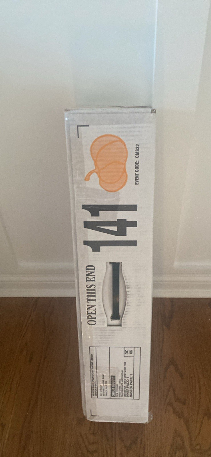 NEW IN BOX Halloween 4Ft Candy Corn White Orange Yellow Tree Decor gallery