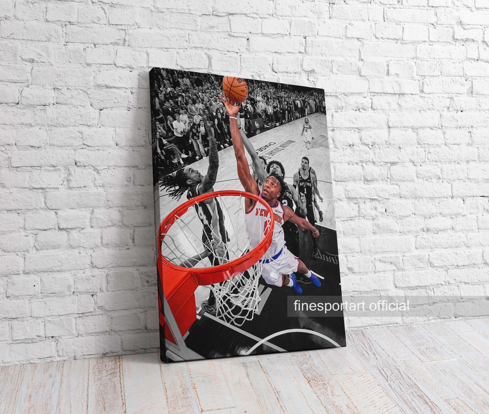 OG Anunoby Putback Canvas Wall Art / Poster New York Knicks Basketball Print gallery