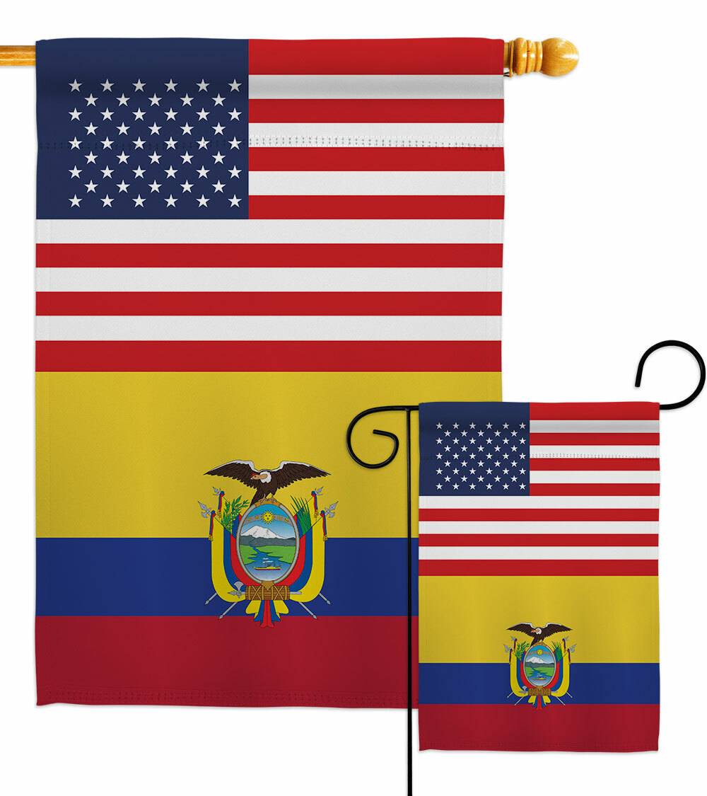 Ecuador US Friendship Garden Flag Regional Decorative Gift Yard House Banner gallery