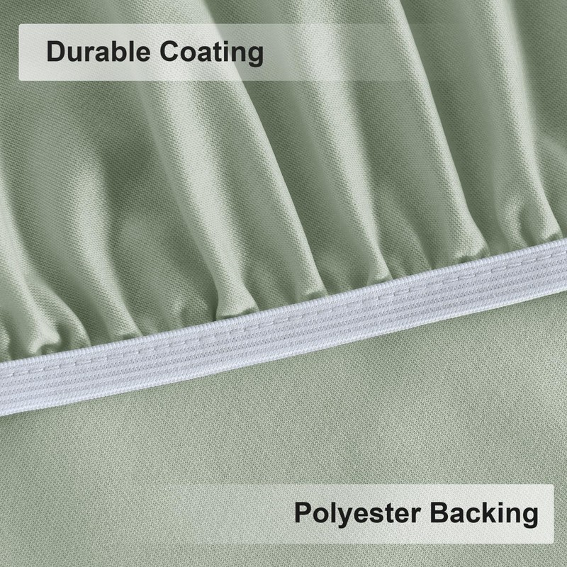 Reversible Waterproof Round Tablecloth - Elastic Stretch, Stain Resistant, 40"-4 gallery