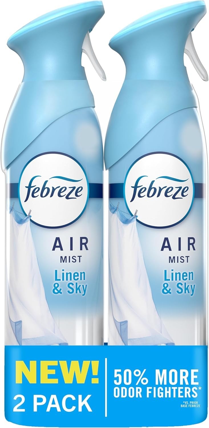 Febreze Air Mist Spray 8.8 oz (2 Pack) | Linen & Sky Scent Room Odor Eliminator gallery