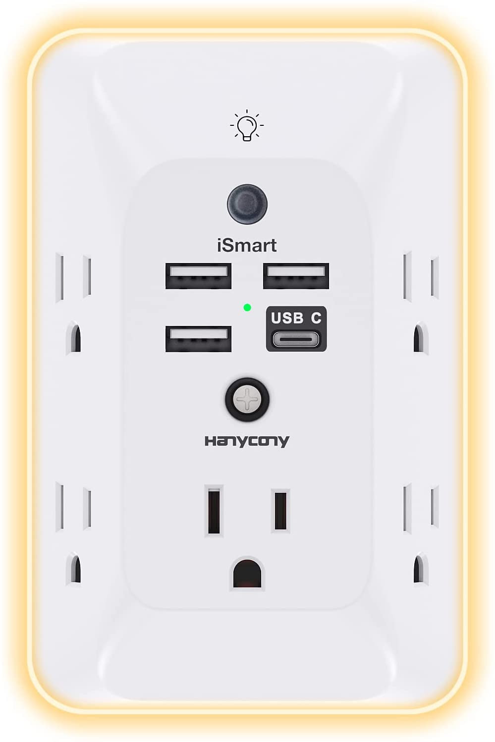 Outlet Extender with Night Light, Multi Plug Outlet, USB Wall Charger Surge Pro gallery