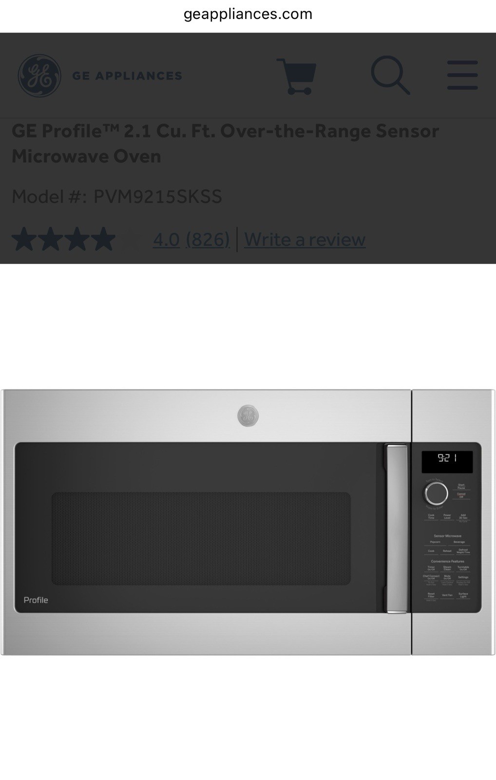 GE Profile Over-The-Range Microwave/ Oven gallery