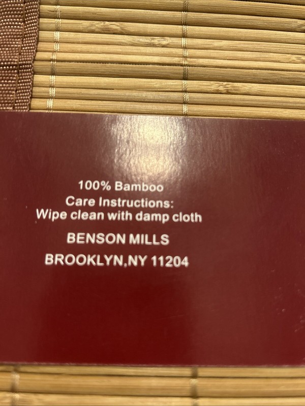 Benson Mills Bali Bamboo Table Runner Brown 13” X 72” Never Used gallery