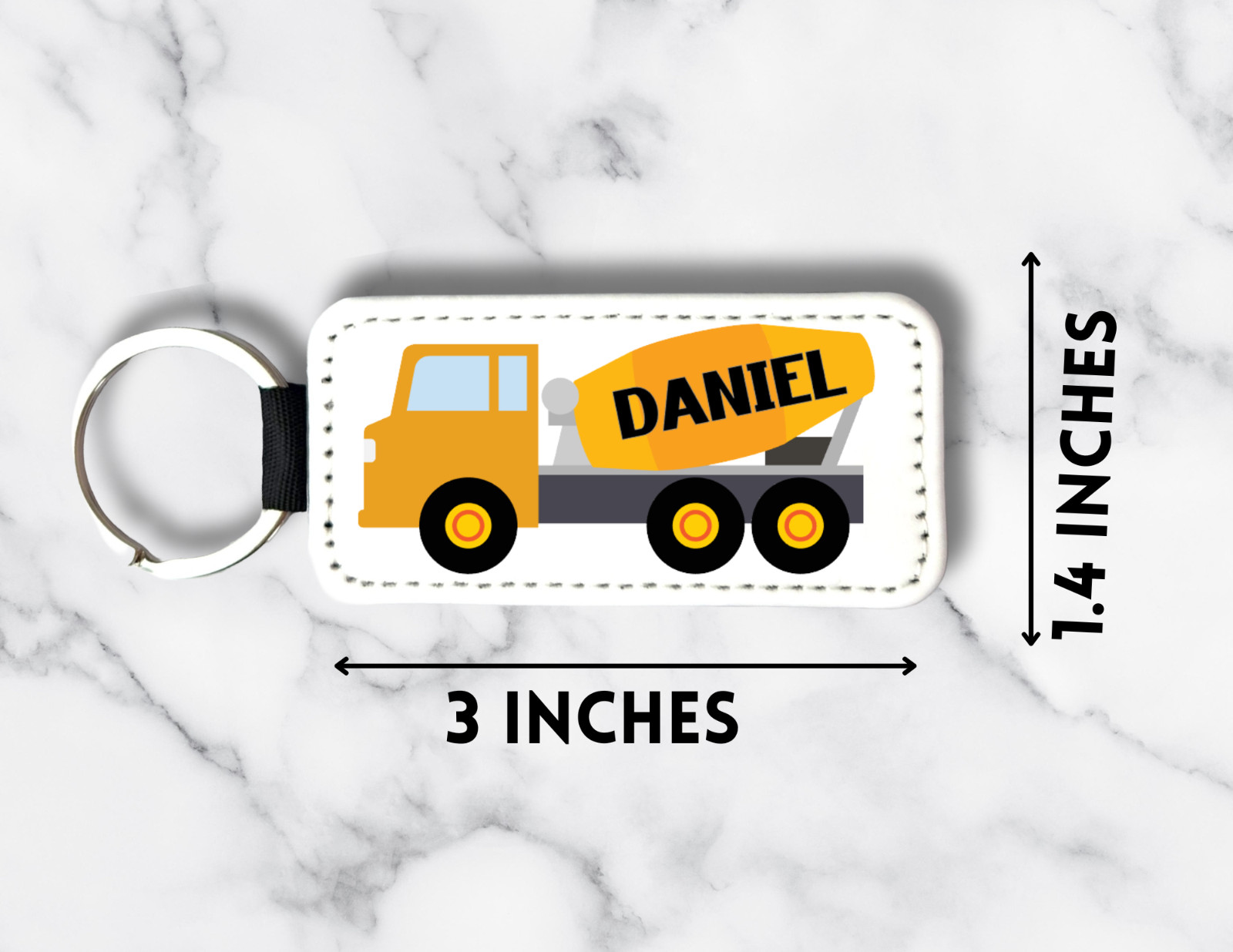 Custom Cement Mixer Truck Keychain, Custom Construction Gift gallery