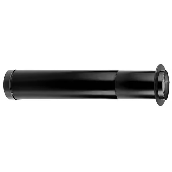 Durablack Stove Pipe 6In. Diameter X 44 To 68In. Telescoping Length W/ Trim