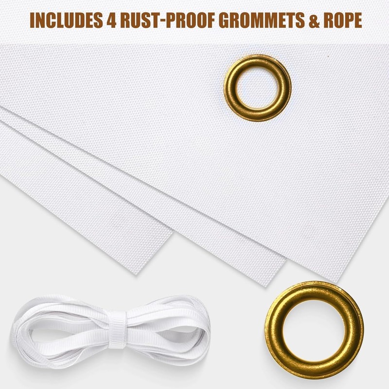 2x6 ft Customizable Banner - White 100D Polyester for Indoor/Outdoor Use gallery
