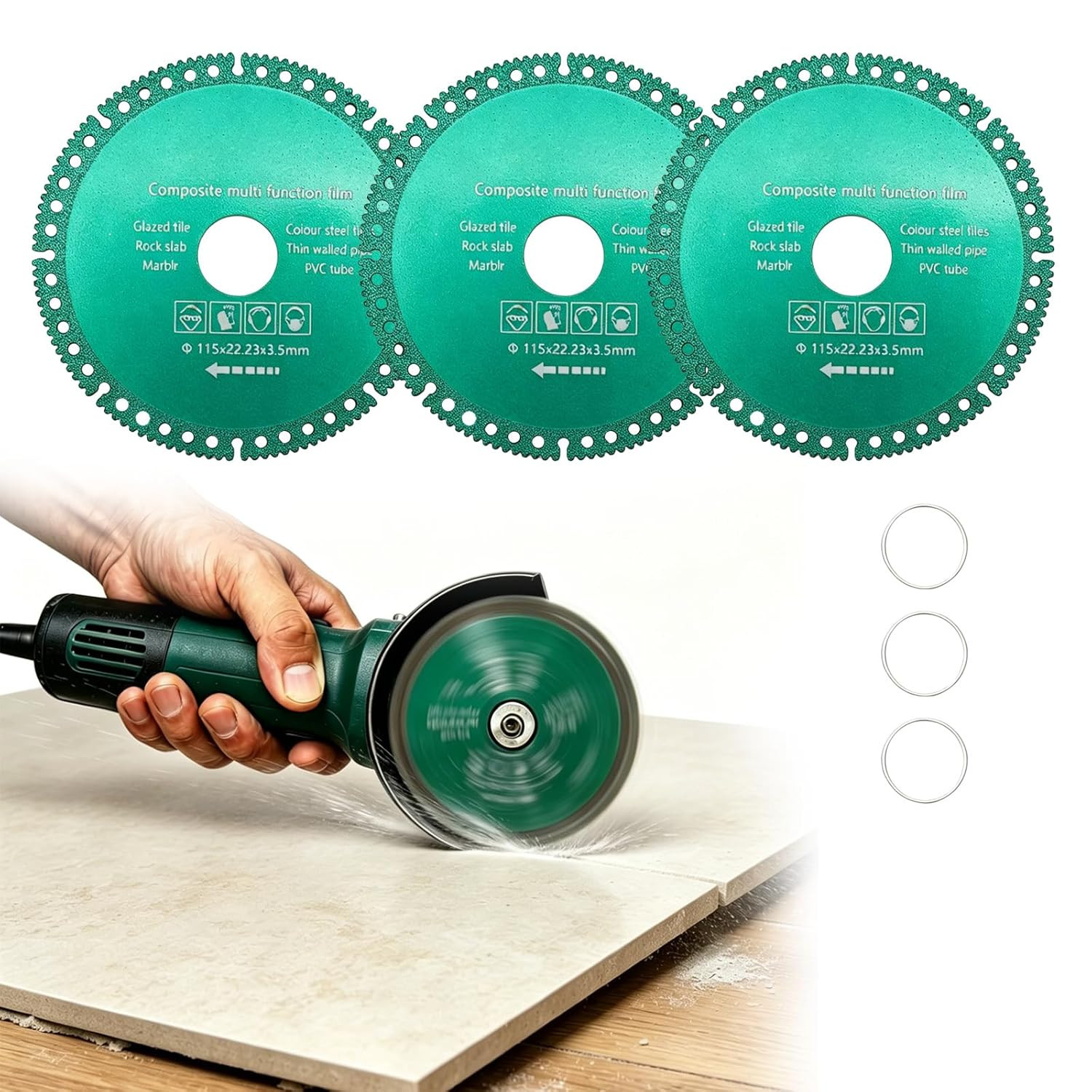 3 Pcs 4.5” Indestructible Disc for Grinder, Multipurpose Cutting & Grinding gallery
