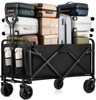 Collapsible Wagon Cart Foldable 37" L 480lbs Capacity Heavy Duty Beach Wagon gallery