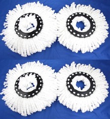 4 NEW Replacement Microfiber Mop Head Refill For Hurricane Magic Mop 360° Spin