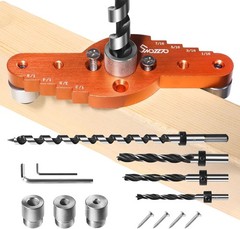 Dowel Jig Kit for Floating Shelf Bracket & 1/2″ X 11.8″ Drill Bit Self-Centering
