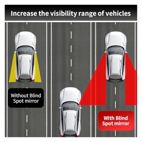 Rectangle Blind Spot Car Mirror, 2.5" HD Glass Wide Angle Convex Rectangular gallery
