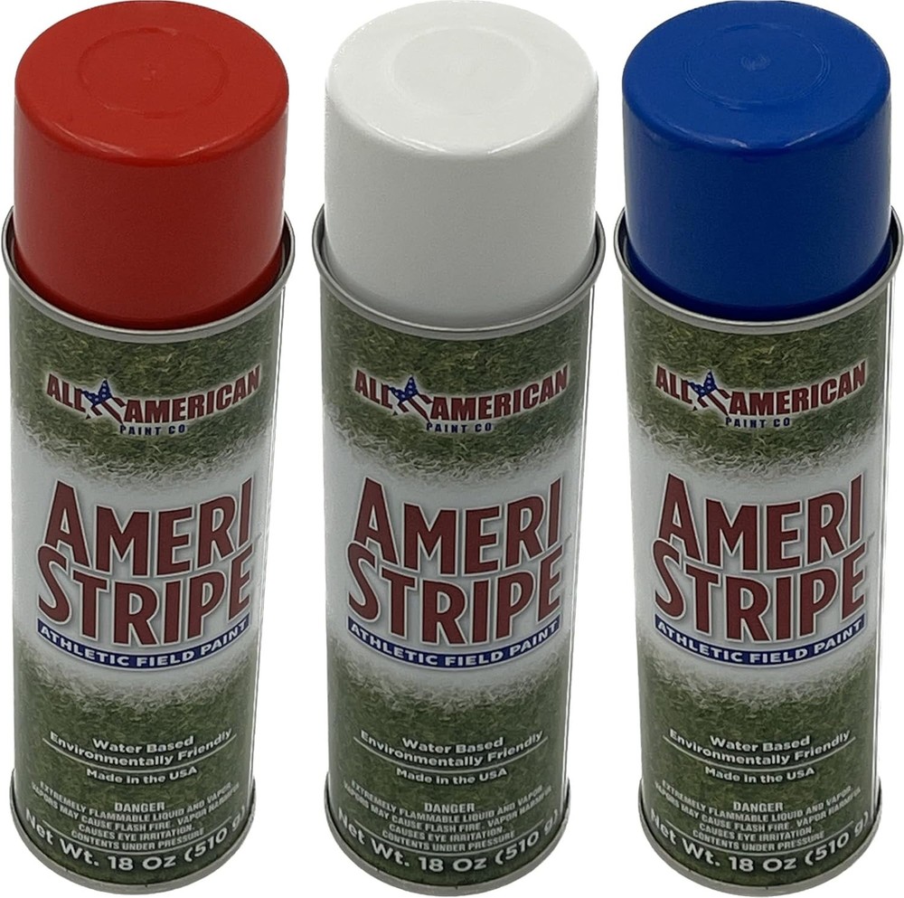 Ameri-Stripe Red/White/Blue Memorial Day/July 4th Grass Spray Paint - 3 Can Pack