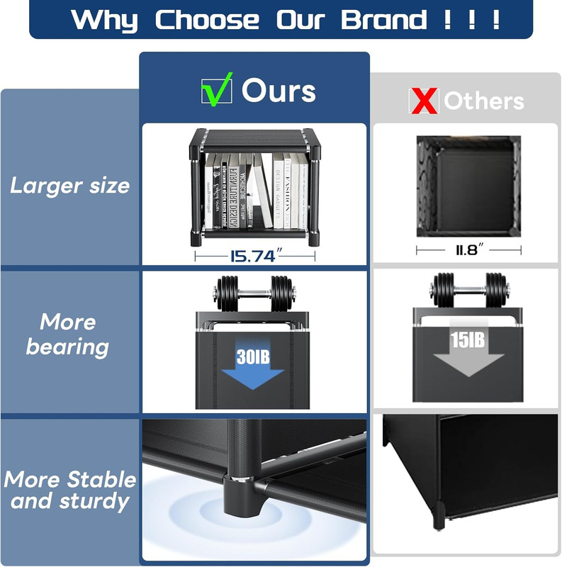 Extra Large 18-Cube Bookcase - DIY Storage Organizer for Home & Office gallery