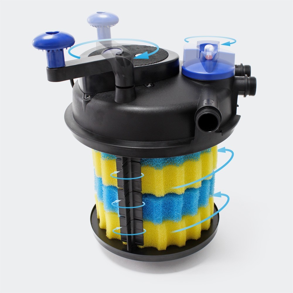 1500 Gallon Pressurized Bio Koi Fish Pond Filter w/ 13w UV + 1200GPH Water Pump gallery
