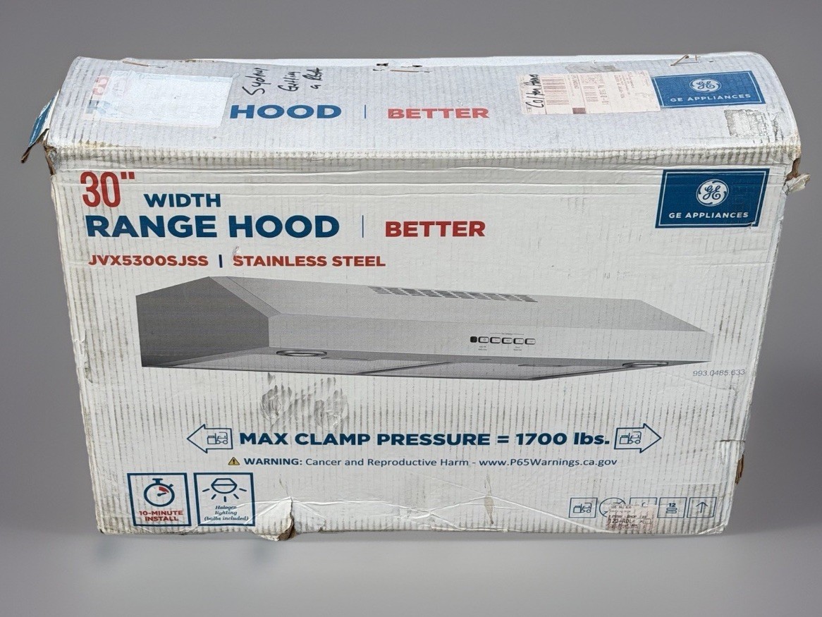 30 Inch Stainless Steel Range Hood Vent GE JVX5300SJSS New Open Box Complete gallery