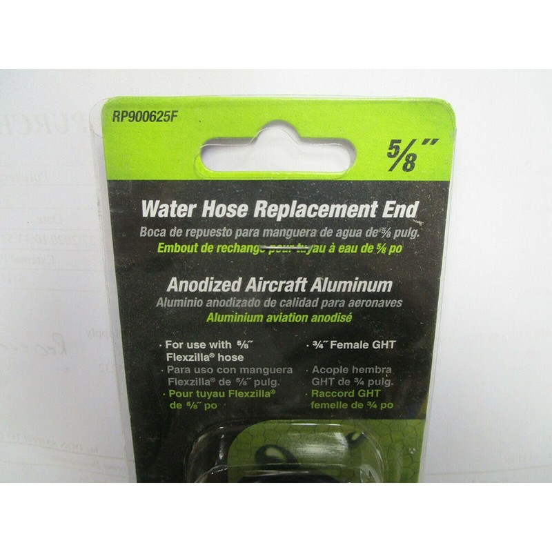 FLEXZILLA LEGACY MFG RP900625F WATER HOSE REPLACEMENT FEMALE END 5/8" gallery