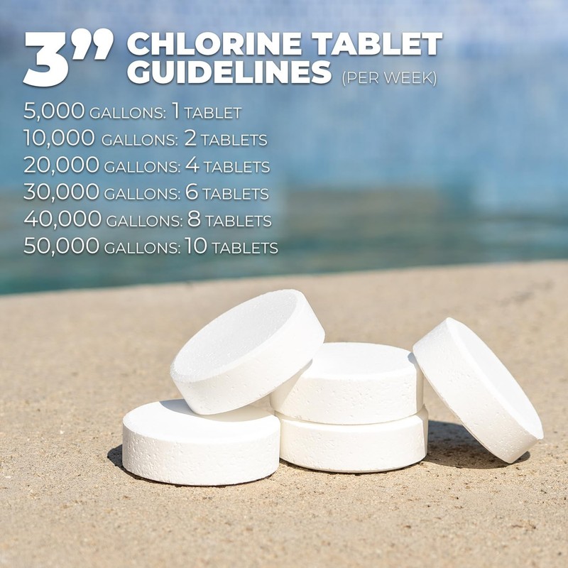3" Stabilized Chlorine Tablets for Swimming Pool and Hot Tubs - 25 Pounds gallery