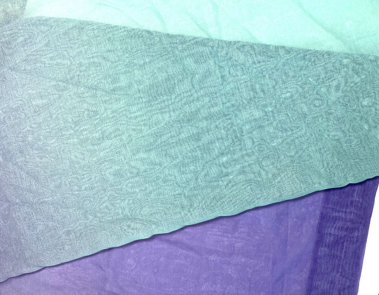 Set 4 Bright Ombre Curtains Panels Drapes Sheer Purple Turquoise Long Colorful gallery