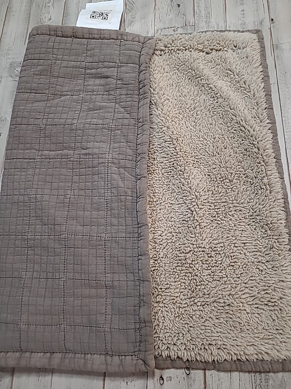 UGG Sample Standard 20"x26" Zip Pillow Cover Sham Sherpa & Quilted Grayish Brown gallery