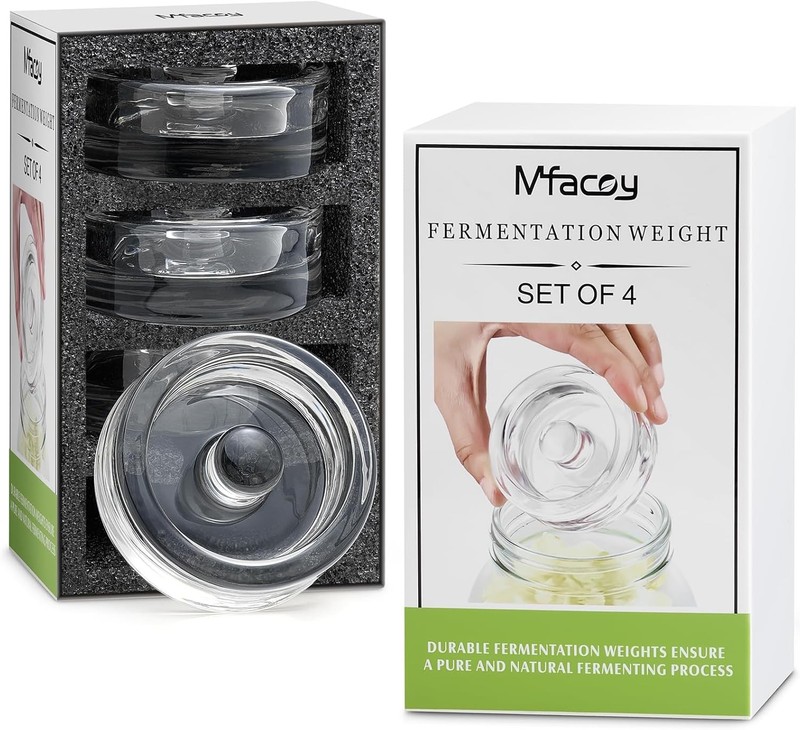 4 Pack of Fermentation Glass Weights with Easy Grip Handle for Great Wide Mouth gallery