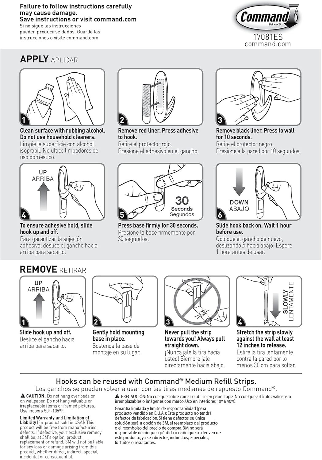 Command Medium Designer Hooks, 2 Hooks and 4 Command Strips, Damage-Free Hanging gallery