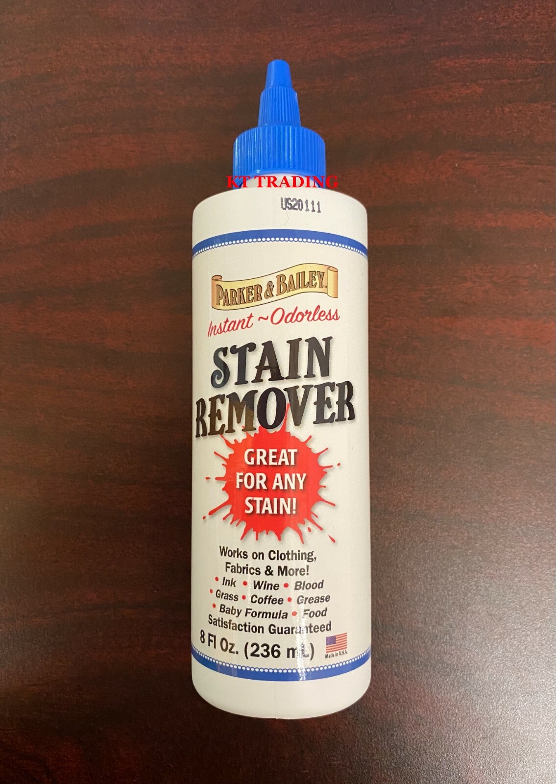 PARKER & BAILEY Stain Grease Instant Odorless Remover for Carpet Clothes ~ 8 Oz gallery