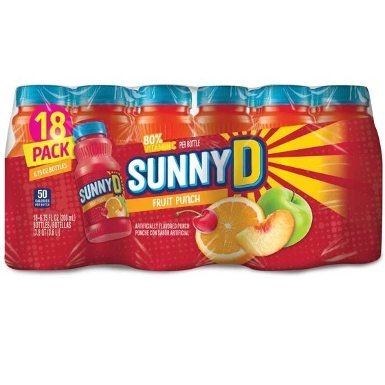 SUNNYD Fruit Punch Shelf Stable Juice drink 18 count 6.75 fl Oz Bottles... gallery