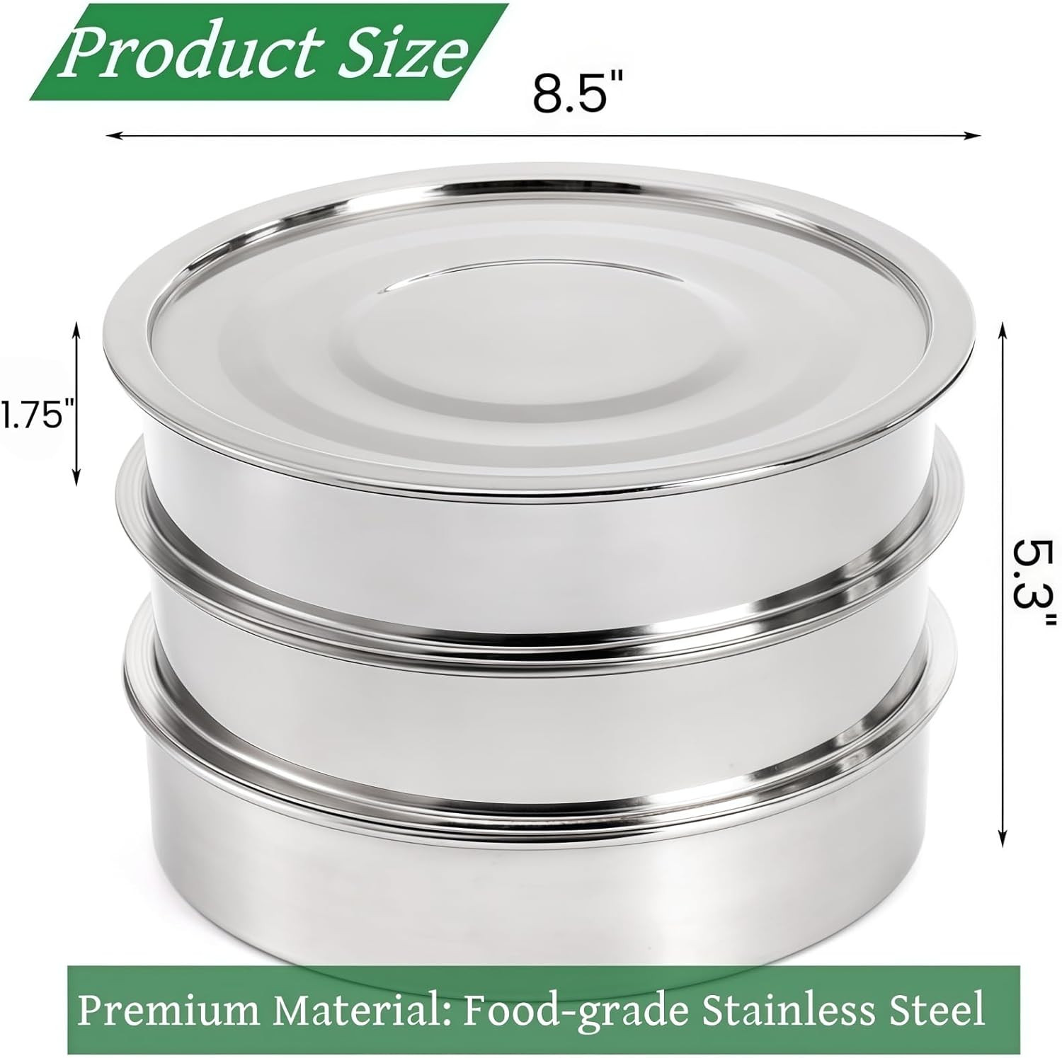 3 Tier Stainless Steel Seed Sprouting Kit 9in Stackable Mesh Tray Grower gallery