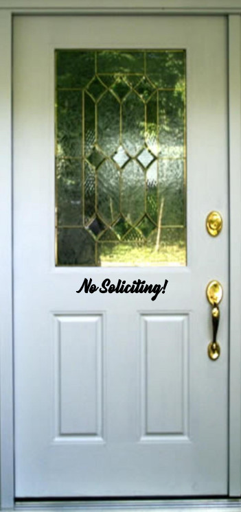 NO SOLICITING - VINYL DECAL STICKER SIGN DOOR WINDOW WALL BUSINESS HOME SECURITY gallery