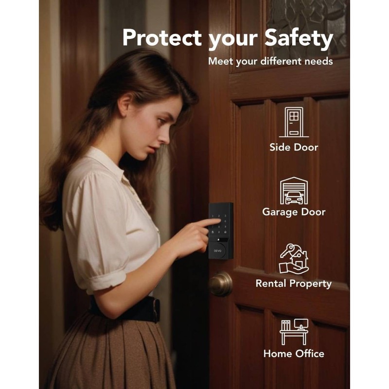 Smart Door Lock, Keyless Entry Deadbolt Bluetooth/Wi-Fi, Touchscreen App Control gallery
