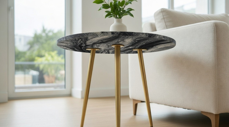 Premium Quartz Stone Coffee Table – Elegant & Durable Sophisticated Design gallery