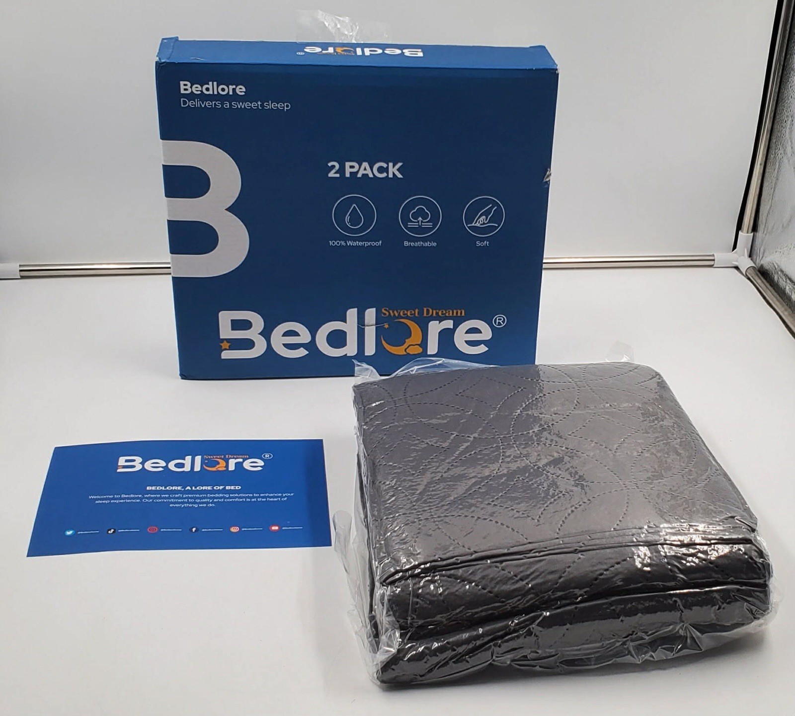 Bedlore 2 Pack Waterproof Mattress Protector Twin Size Mattress Pad With Deep Po gallery