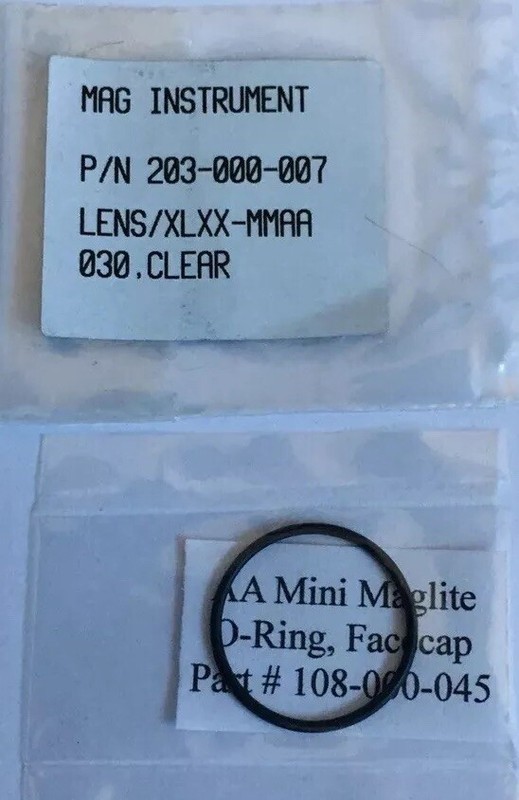 Authentic "AA" Mini Maglite Repair Switch Assembly 108-000-211 And Lens Combo gallery