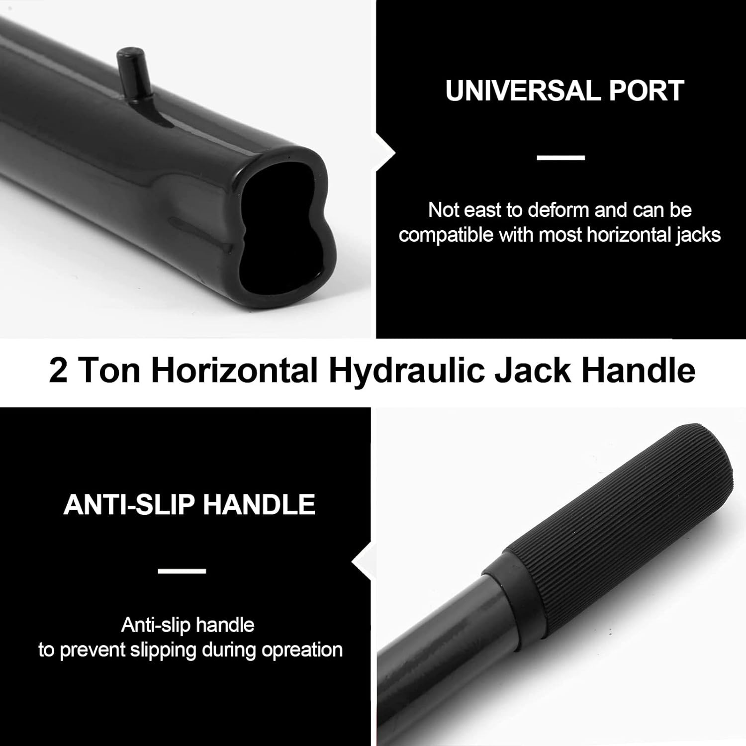 Horizontal Hydraulic Jack Handle 2 Ton Jack Handle Replacement with Rubber Glo gallery
