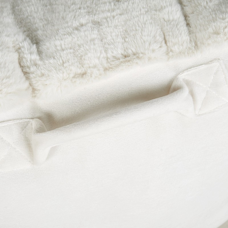 Large Plush Fox Faux Fur Reading Pillow Bed Rest Pillow with Arms & Pockets gallery